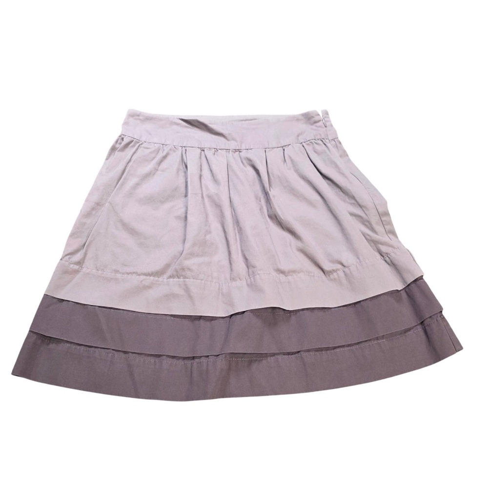 Old Navy Colorblock Tiered Mini Skirt Women's‎ Size 0 Gray Purple Shades Cotton